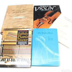 5x Old Violin-Making Books & Piano Repairs / Restoration Books
