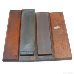 2x Boxed Oilstone Sharpening Stones - Medium & Fine