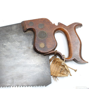Old C Garlic & Sons "Lynx" Hand Saw - 26" - 5tpi (Beech) - OldTools.co.uk