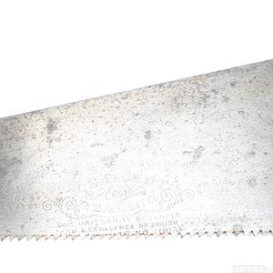 Old Sarjent Hand Saw - 24 1/2" - 6tpi (Beech) - OldTools.co.uk