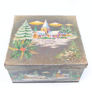 Old Huntley & Palmers Christmas Tin