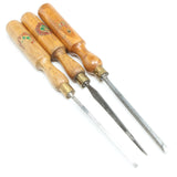 3x Old Woodwork Chisels (Ash)