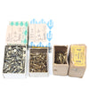 Nettlefold Brass Slotted Screws (CSK) - 4 x 1/2", 4 x 5/8"