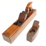 Old Wooden Jack Plane and Small Smoothing Plane (Beech) - OldTools.co.uk