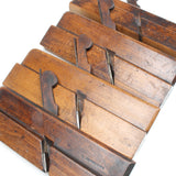 4x Old Early Mutter Wooden Hollow & Round Planes (Beech) - OldTools.co.uk