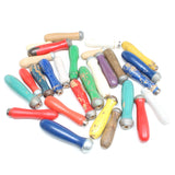 28x Old Colourful Tool Handles / File Handles (Ash, Beech) - OldTools.co.uk