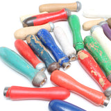28x Old Colourful Tool Handles / File Handles (Ash, Beech) - OldTools.co.uk