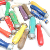 28x Old Colourful Tool Handles / File Handles (Ash, Beech) - OldTools.co.uk