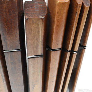 9x Old Early Madox Wooden Hollow & Round Planes C. 1748-1775 (Beech) - OldTools.co.uk