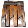 9x Old Early Madox Wooden Hollow & Round Planes C. 1748-1775 (Beech)