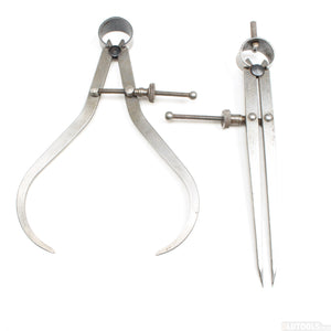 Starrett Multi-Angle Tool & 2x Old Moore & Wright Calipers - OldTools.co.uk