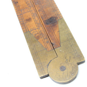 Old Early Wooden Slide Rule (Boxwood)