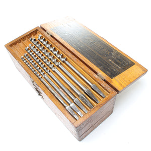 SOLD - 3-Tier Wooden Boxed Russell Jennings Drill Bits Set (Beech)