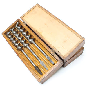 SOLD - 3-Tier Wooden Boxed Russell Jennings Drill Bits Set (Beech)