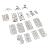 Collection Of Chrome Hinges / Ironmongery