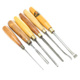 6x Old Marples Wood Carving Tools (Beech, Boxwood)