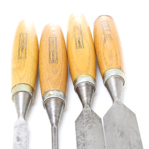 SOLD - 4x Old Marples Chisels (Ash)