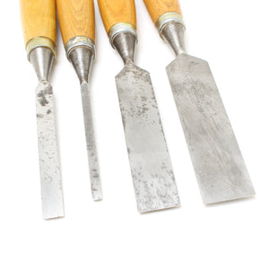 SOLD - 4x Old Marples Chisels (Ash)