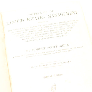 Old Outlines Of Landed Estates Management Book