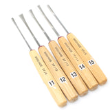 SOLD - 5x Pfeil Fishtail Wood Carving Tools (Ash)