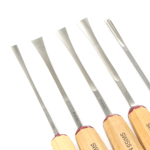 SOLD - 5x Pfeil Fishtail Wood Carving Tools (Ash)