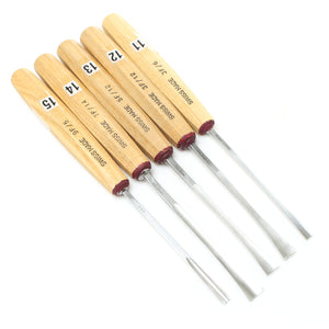 SOLD - 5x Pfeil Fishtail Wood Carving Tools (Ash)