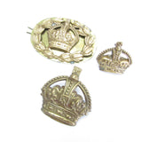 3x Crown Military Badges