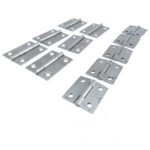 11x Thin Steel Hinges (TC, Made In England)