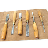 6x Old Sorby Chisels Set (Boxwood)