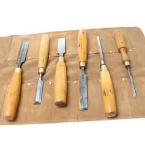 6x Old Sorby Chisels Set (Boxwood)