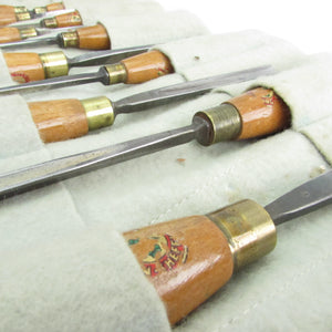 SOLD - 12x Wm Marples Carving Tools Set (Beech)