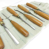 SOLD - 12x Wm Marples Carving Tools Set (Beech)