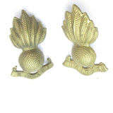 2x Ubique Royal Artillery Officers Collar Badges