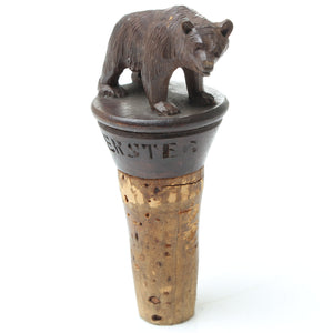 Black Forest Bear Wine Bottle Stopper