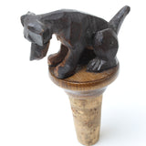 SOLD - Black Forest Articulated Dog Wine Bottle Stopper