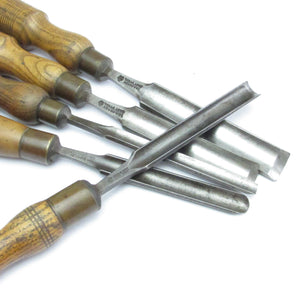 4x I&H Sorby Firmer Gouges +1 FREE Collectable (Boxwood, Ash)