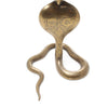 SOLD - 2x Old Brass Cobra Candle-Stick Holders