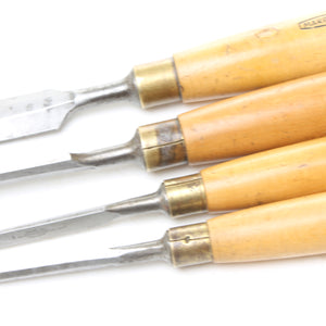 4x Old Marples Bevel Edge Chisels Set (Boxwood)