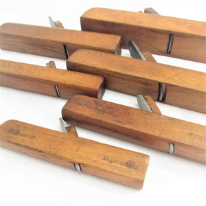 6x Wooden Pattern Makers Planes - Rounds (Beech)