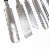 SOLD - 8x Old Melhuish/Ward Woodturning Tools (Beech)