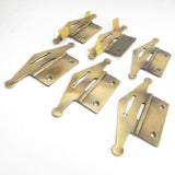 6x Brass Ornate Hinges