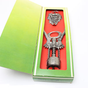 Vintage Boxed Corkscrew + Holder