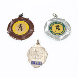 3x Old Dancing Badges