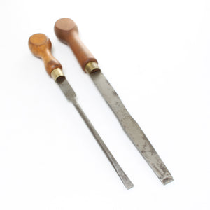 2x Old Screwdrivers - 9 1/2" (Beech)