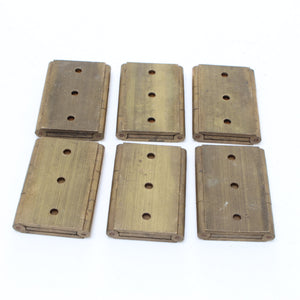 6x Unusual Brass Hinges - 2 1/2"