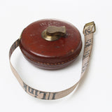 SOLD - Chesterman Treble Leather Tape Measure No. 1533 - 33ft