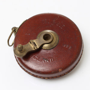 SOLD - Chesterman Treble Leather Tape Measure No. 1533 - 33ft