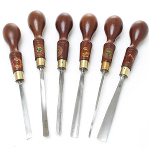 SOLD - 6 Wm. Marples Carving Tools – Rosewood - UK ONLY