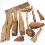 SOLD - 11 Boxwood, Lignum and Beech Leadworkers Tools