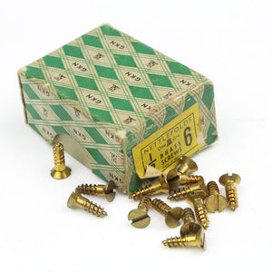 26 Nettlefolds CSK Brass Screws – 1/2” x 6 - OldTools.co.uk